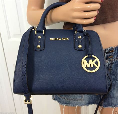 black and blue michael kors bag|navy blue michael kors bag.